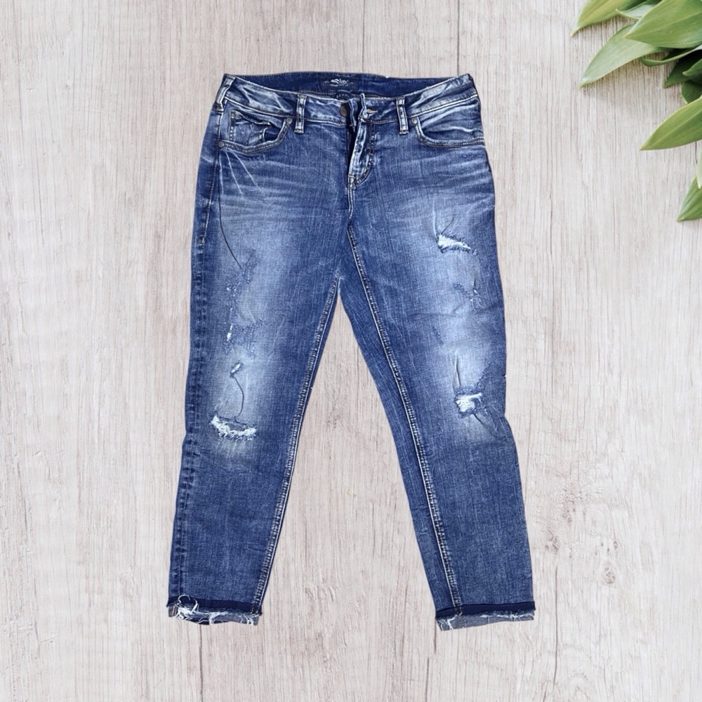 Silver Distressed Crops - Picture 9 of 9